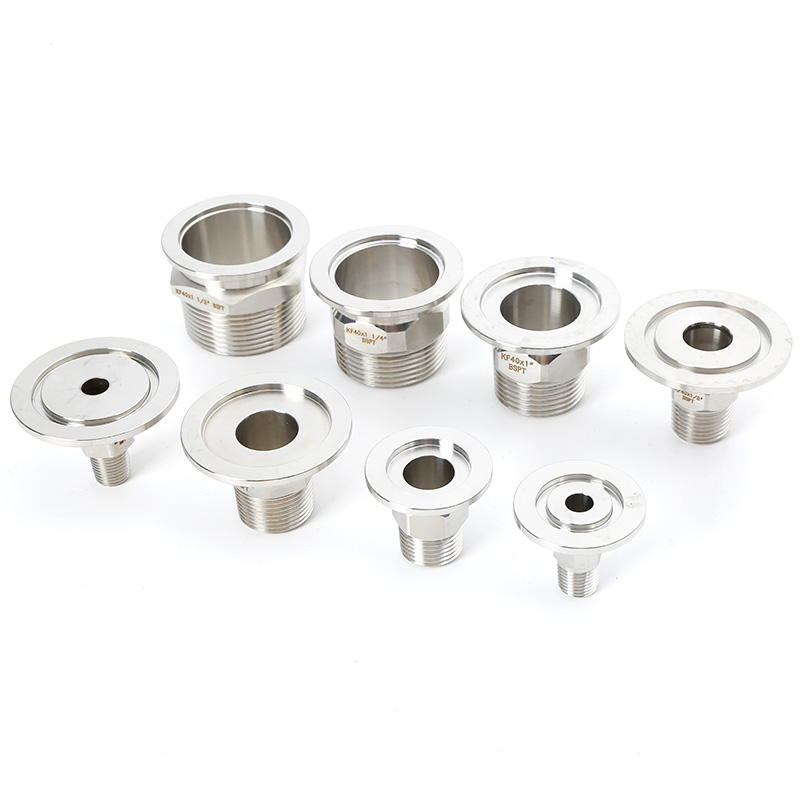 SS304/SS316L Vakuumski šesterokutni priključak muški prijelaznik s navojem PT/NPT KF16-KF50x1/8
