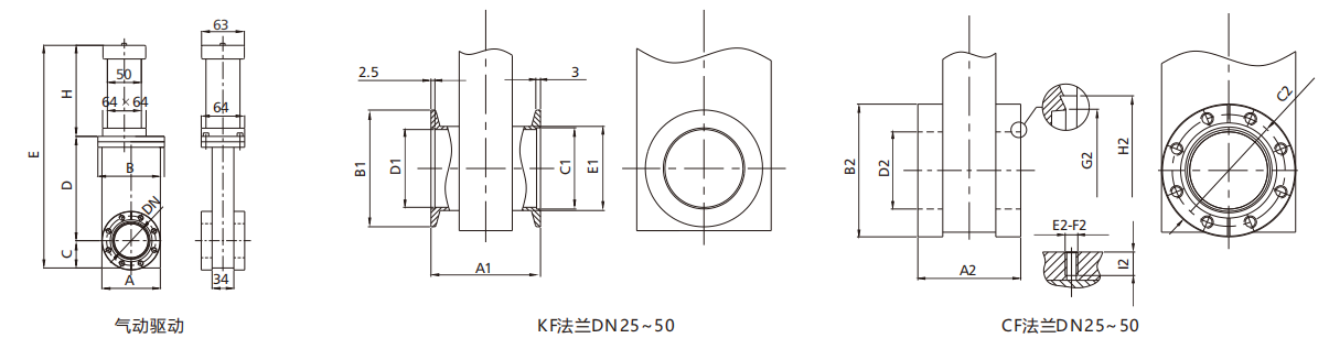 Manual Mini UHV Gate Valves