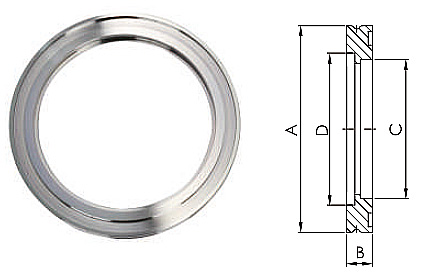 ISO-K Claw Clamp Bored Stainless Steel Vacuum Fitting ISO63-ISO500 SS304/SS316L Claw Clamp Bored Flanges  for Semiconductor supplier
