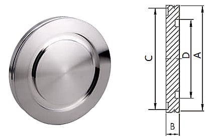 ISO-K Claw Clamp Blank Blind Flange Stainless Steel  High Quality ISO63-ISO630 High Vacuum SS304 SS316L Pipe Fittings manufacture