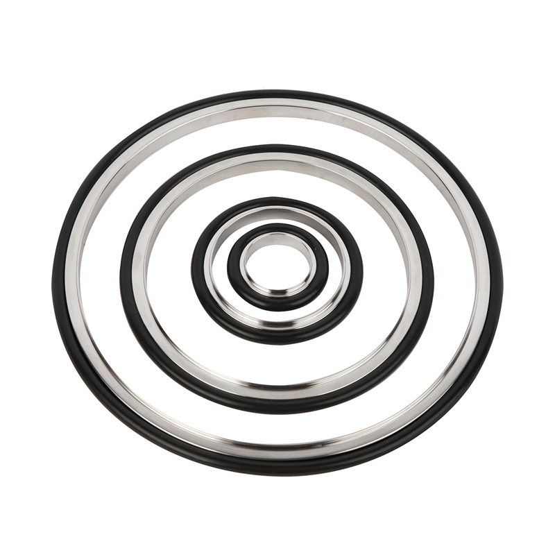 Center Ring with 0-Ring SS304 SS316L Aluminum (FKM/EPDM/NBR) Vacuum KF/NW Washer Pipe Ring Fitting KF10-KF50 for Semiconductor