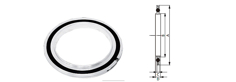 ISO Center Ring with Outer Ring & O-Ring ISO63-ISO500 Vacuum Fitting SS304/SS316L/Aluminum Stainless Steel FKM/NBR/EPDM supplier