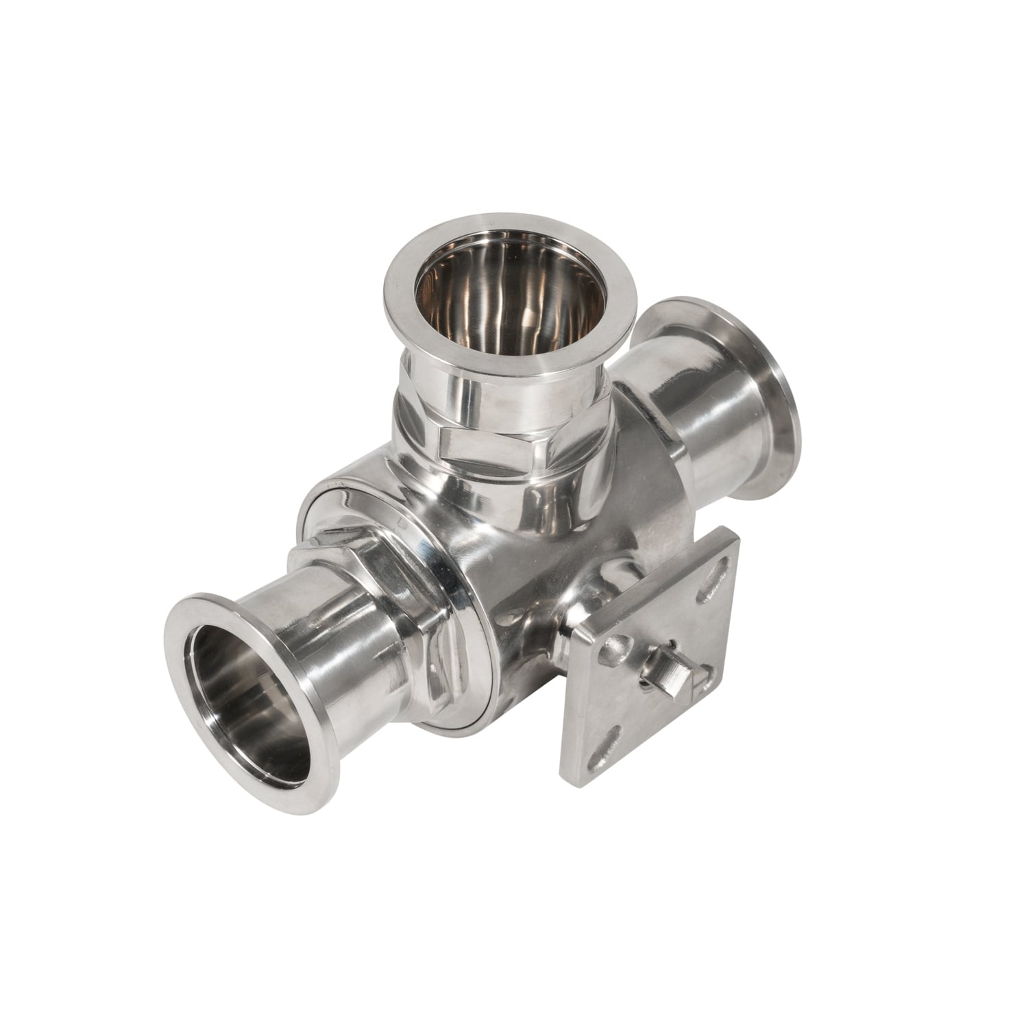 KF 3-Pieces Ball Valve NW16-NW50 Vacuum Flange KF/NW Manual Pneumatic Ball Valves With a platform KF16/KF25/KF40/KF50