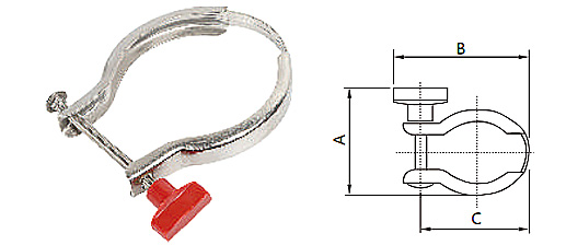 KF SS304+ABS Spring Clamp with Plastic Nut Vacuum Fitting NW25/NW40 High Quality Stainless Steel  Spring Clamp  KF16-KF50 manufacture
