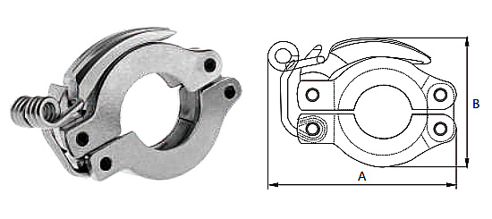 KF Quick Clamping Ring KF16/KF25/KF40/KF50 Aluminum Vacuum Fitting NW25/NW40 High Quality Clamp Flanges for Semiconductor factory