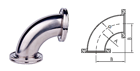 ISO-K 90 Degree Elbows ISO63-ISO160 High Quality SS304 SS316L Vacuum Flange Forged Customized Stainless Steel Clamp Connection Vacuum Elbow manufacture