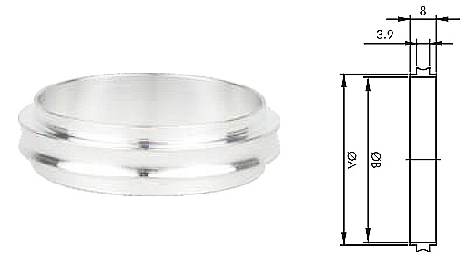 SS304/SS316L Aluminum KF/NW Center Ring KF10-KF50 High Quality Stainless Steel Vacuum Fitting NW10-NW50 for Semiconductor details