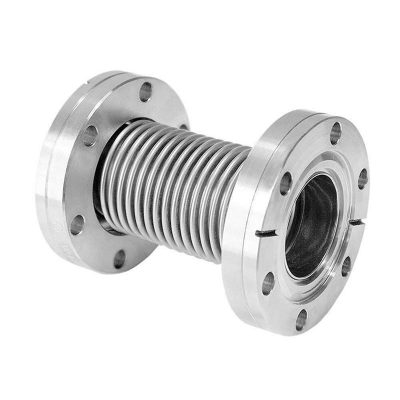 CF Bellows SUS304 SUS316L Stainless Steel Forged CF16/CF35/CF63 Flexible Bellows Hose High Vacuum Fitting Fixed Rotatable Flange 
