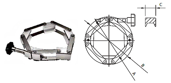 Aluminum Flange Forged Chain Clamp NW80/100/160/200 High Quality Vacuum Clamp Lumpy KF80/KF100/KF160/KF200 Pipe Fitting Flange factory