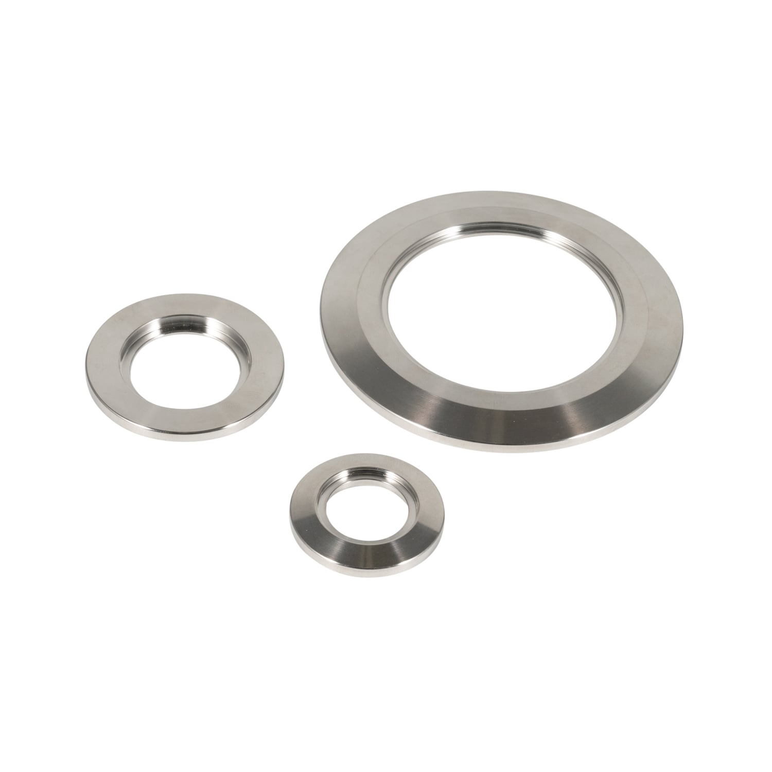 Stainless Steel Vacuum Flange Bored Weld KF16-160 OD12mm--OD57mm SS304 SS316 Pipe Fittings NW16-160 KF Flange OD1/2