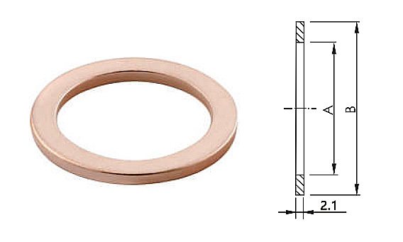 OFHC Copper Seals Ultra High Vacuum Oxygen Free Metal Washer Fitting CF16-CF350 Flanges Wedge Brass Bonded Plain supplier