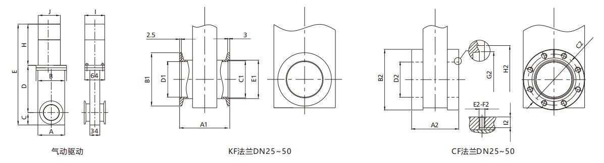 Manual Mini UHV Gate Valves
