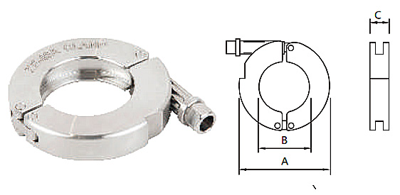 High Tension Clamp SS304 NW16-NW50 High Quality KF/NW Stainless Steel Lockable Clamp KF16/KF50 Vacuum Pipe Fitting  manufacture