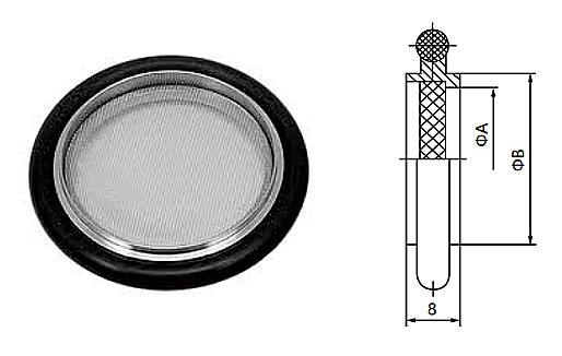 Centering Ring Assembly with Screen ISO-KF Flange Stainless Steel （FKM/NBR/EDM） O-Ring Vacuum Fittings KF16/KF25/KF40/KF50 manufacture
