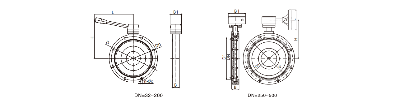 High Vacuum Butterfly Valve SS304/SS316L Stainless Steel ISO-F63-200 High Quality Butterfly Valve Manual/Pneumatic/Electric details