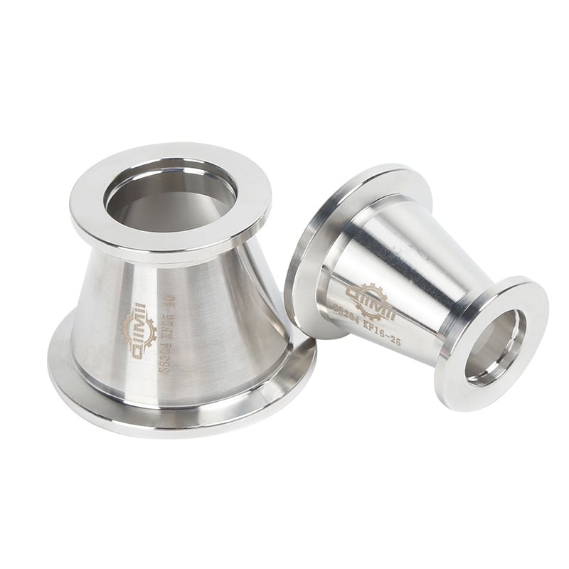 KF SS304/SS316L Vacuum Adaptor KF/NW Conical Reducing Flange Stainless Steel Vacuum Fittings for Semiconductor
