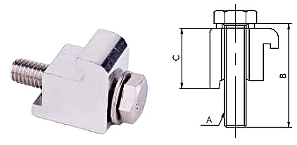 Aluminum/SS304 ISO Single Wall Clamp Stainless Steel M8/M10/M12 Vacuum High Quality Wall Clamp Fitting Flange manufacture
