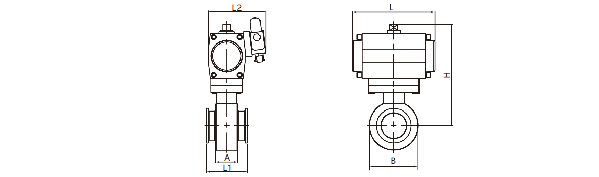 KF Flange Butterfly Valve KF25/KF40/KF50 High Quality SS304/SS316L  Vacuum Swivel Valve Plate with FKM Seal Stainless Steel Flow By Adjusting NW25/NW40/NW50 supplier