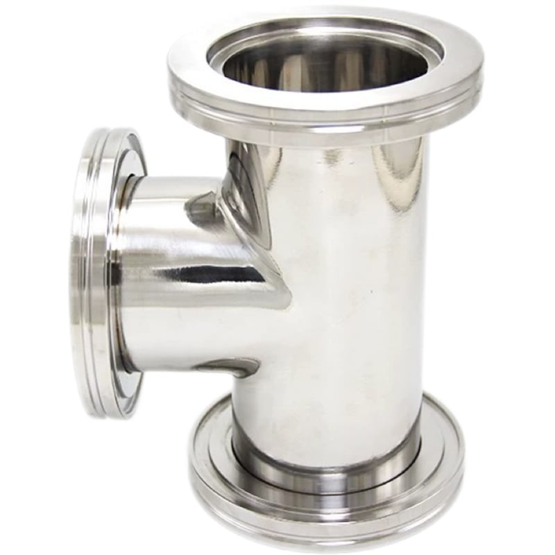 Stainless Steel ISO63/ISO80/ISO100/ISO160 Flanges ISO-K Equal Tee High Quality SS304 SS316L Vacuum Clamp Fitting NW80-160