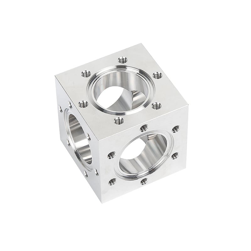 SS304/SS316L UHV Ultra CF16-CF200 High Vacuum CF 6-Way Cube Stainless Steel Machined From Solid Cube Material-No Welds Ultra High Quality Pipe Fittings Flange