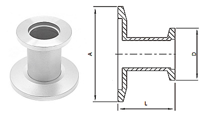 KF Stainless Steel Straight Reducer Concentric Adaptor Semiconductor SS304 SS316L Straight Reducer High Vacuum Pipe Fitting details