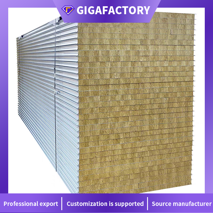 Low Price  Rock Wool\PU Sandwich Panel for Industrial Kitchen Commercial Kitchen