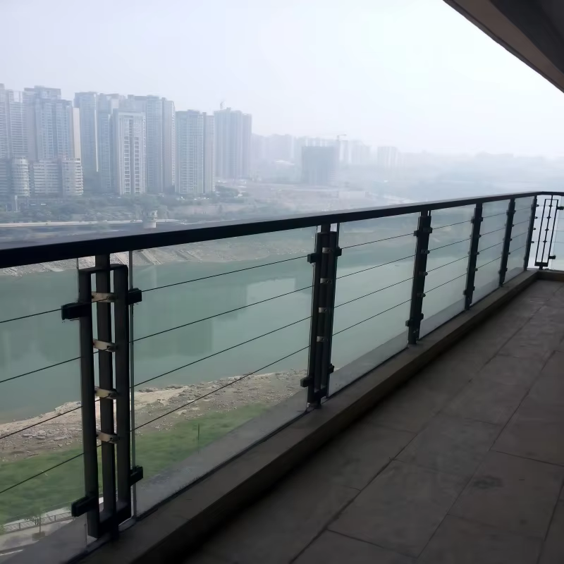 Outdoor Stainless Steel Cable Railing System Hardware Kit for Deck Stair Balcony with Tensioner Posts