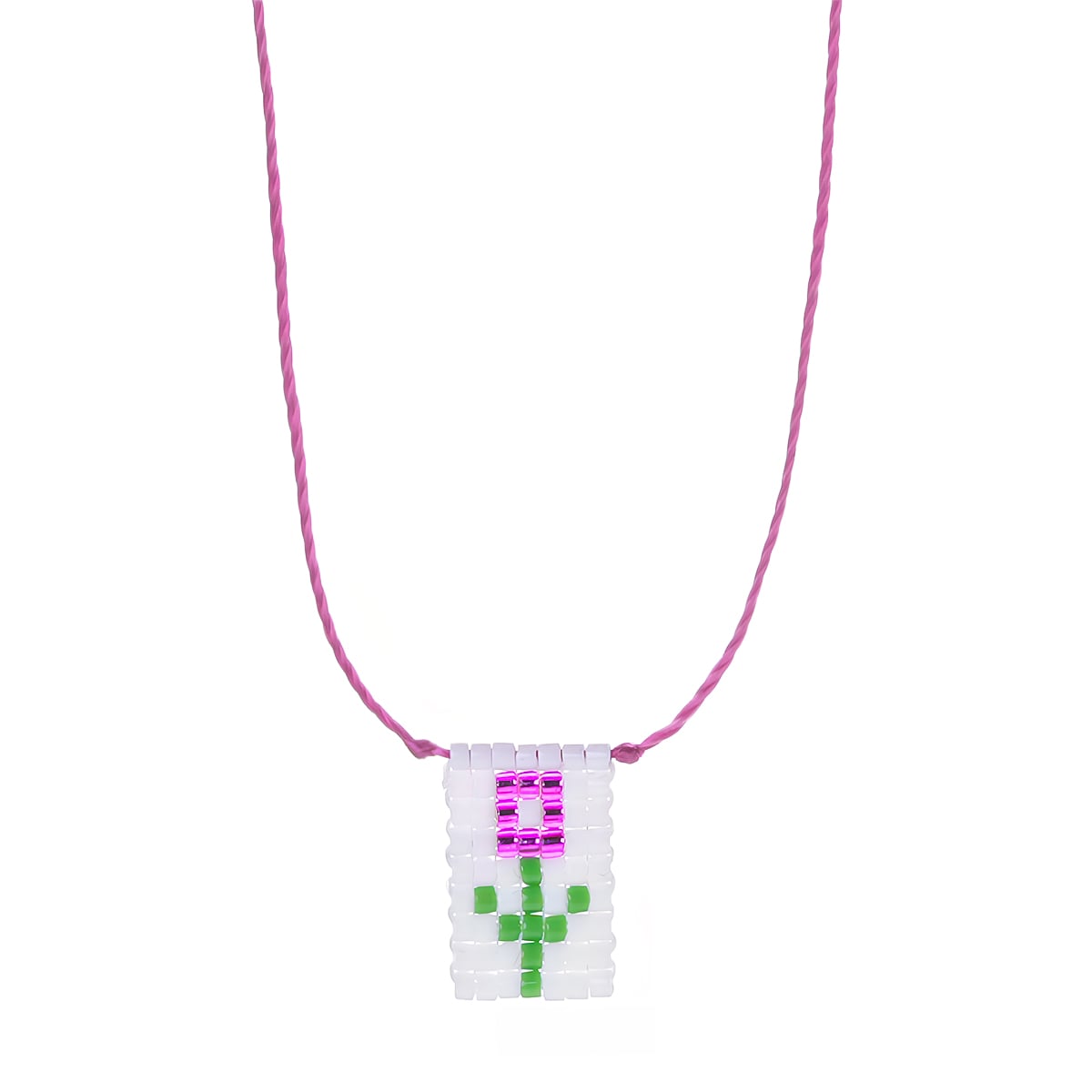 MARRINU Handmade Miyuki Delica Beaded Flower Necklace for Kids & Women