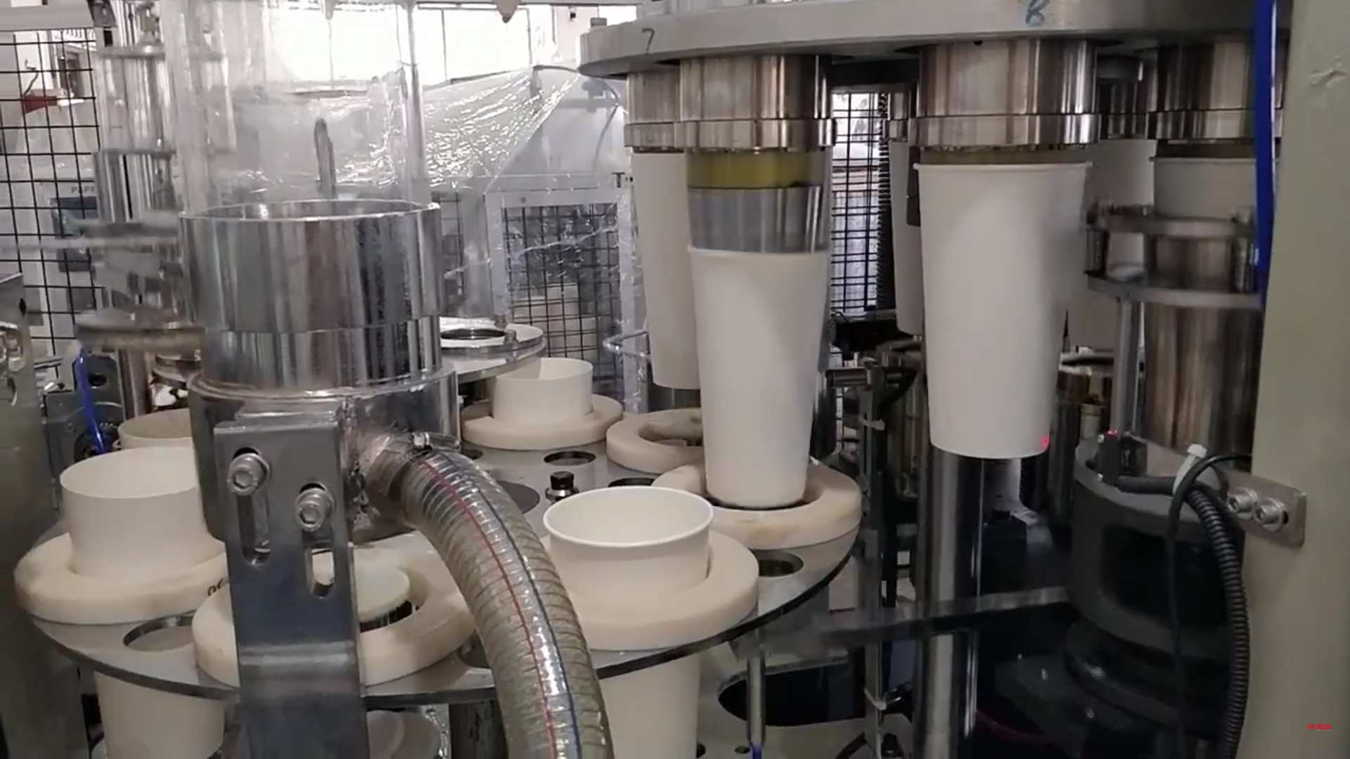 Paper cup machine for making large capacity paper cup like Cola Cup, Juice Cup