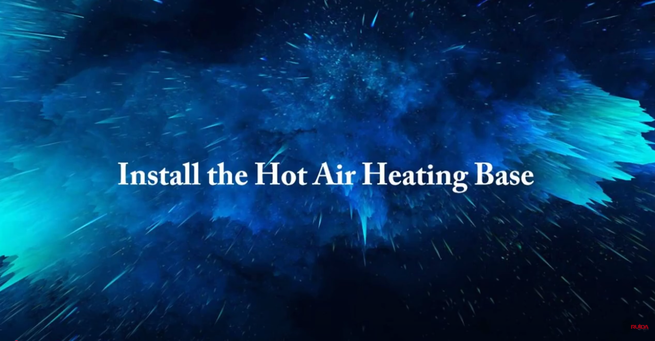 Steps for changing mold -- setting the hot air base