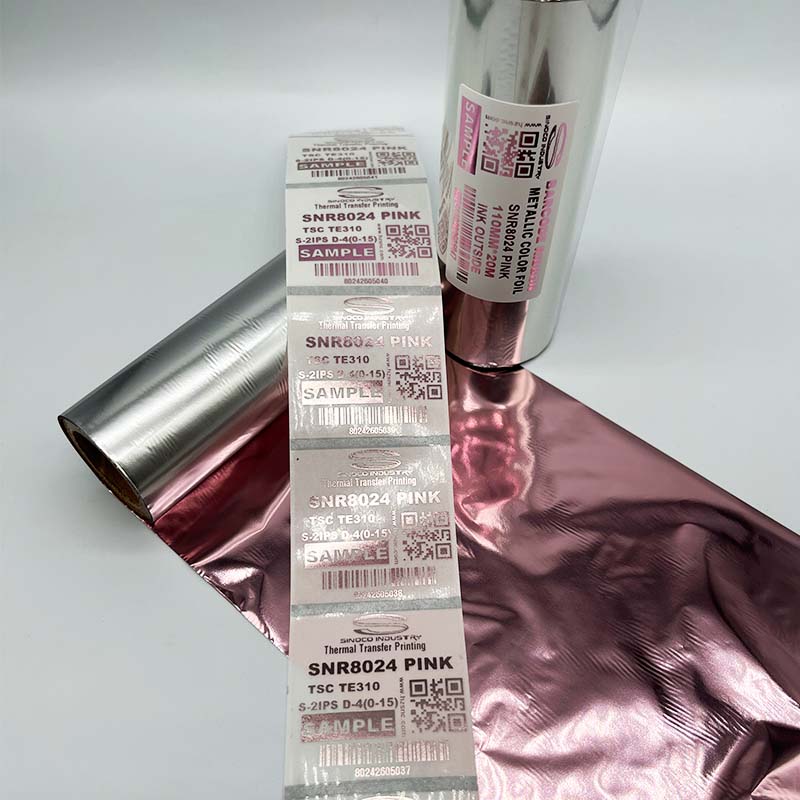 Metallic Pink Ribbon SNR8024: Industrial Wax-Resin Label Ribbon, RoHS ...