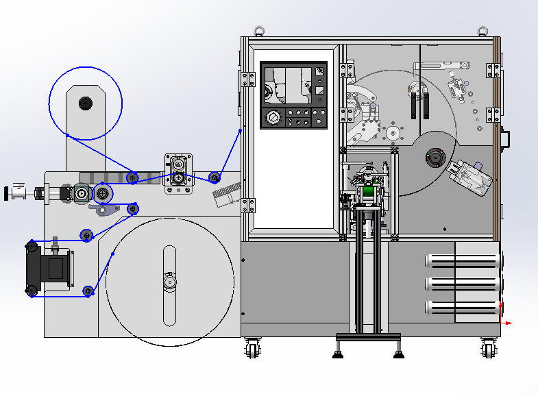 T-330 automatic rewinding machine with die-cutting station 