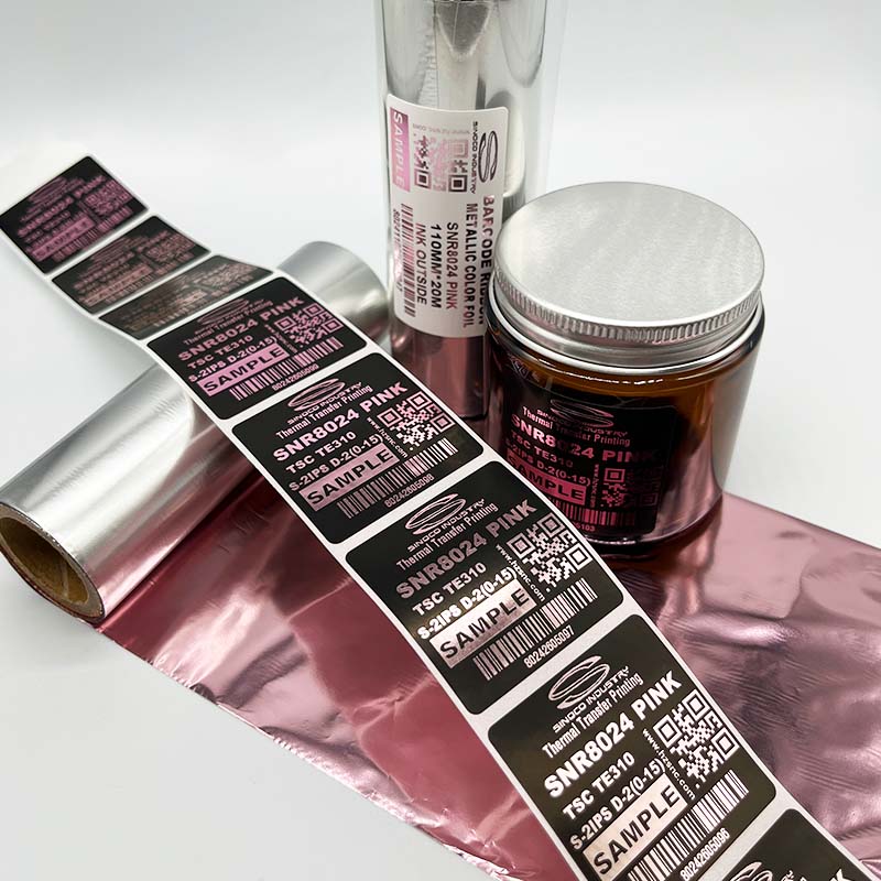 Metallic Pink Ribbon SNR8024: Industrial Wax-Resin Label Ribbon, RoHS ...