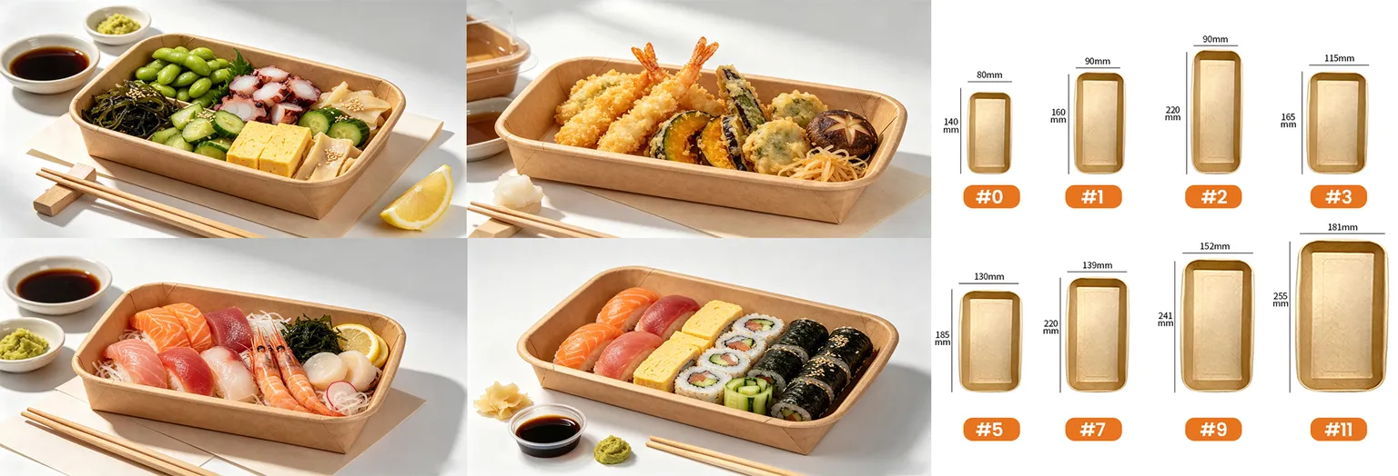 Sushi box applications and sizes.webp