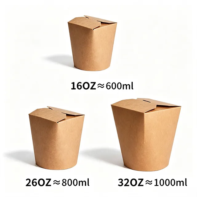 Round Bottom Noodle Boxes Wholesale|Eco-Friendly Grease-Resistant Takeout Food Containers