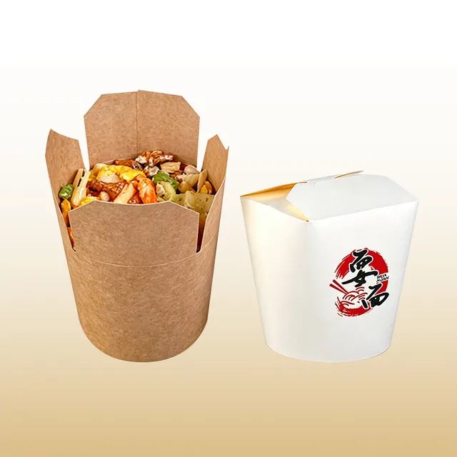 Round Bottom Noodle Boxes Wholesale|Eco-Friendly Grease-Resistant Takeout Food Containers