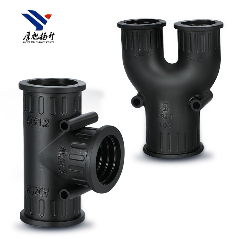 Rubber Tee Connector Pipe Flexible Conduit Connector Fittings for Pipes Tight