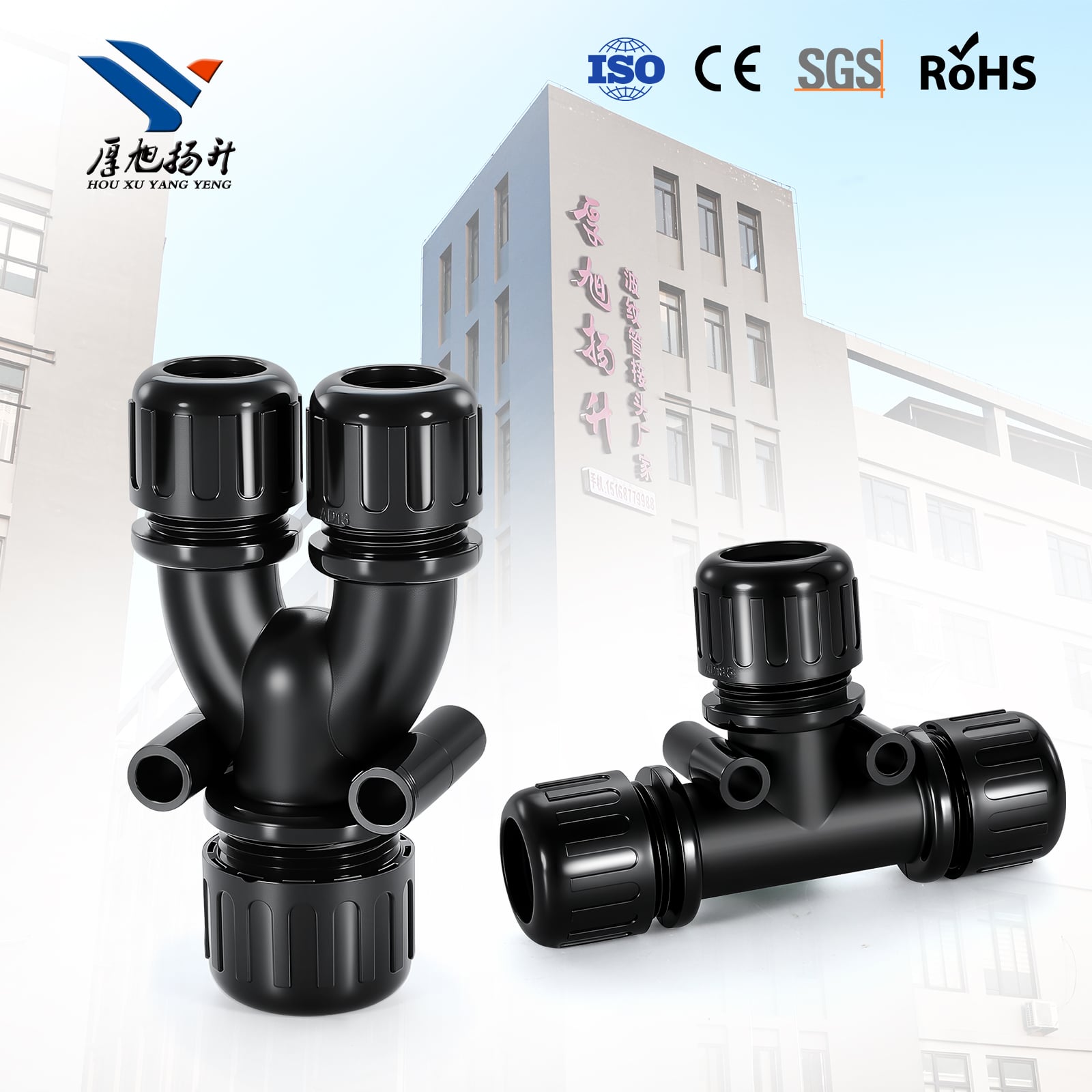 Nylon Tee Waterproof Three-way connector Hose Joint Accessory Type