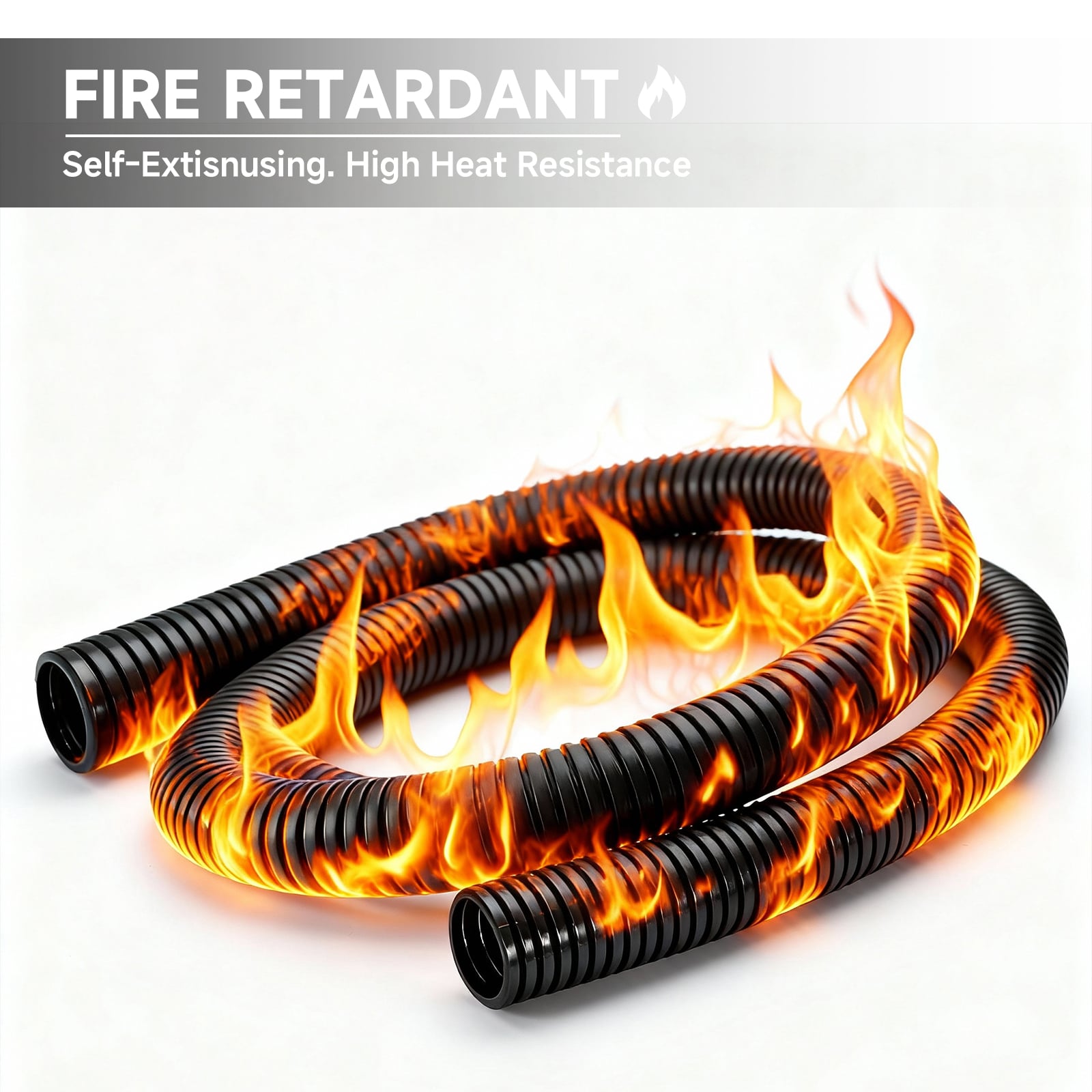 PP Thickened Black Cable Wire Opened Sheath Flexible Conduit