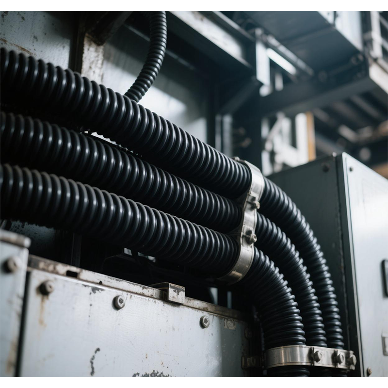 Automotive-Grade Black PE Flexible Conduit for Vehicle Wire Harness Insulation supplier