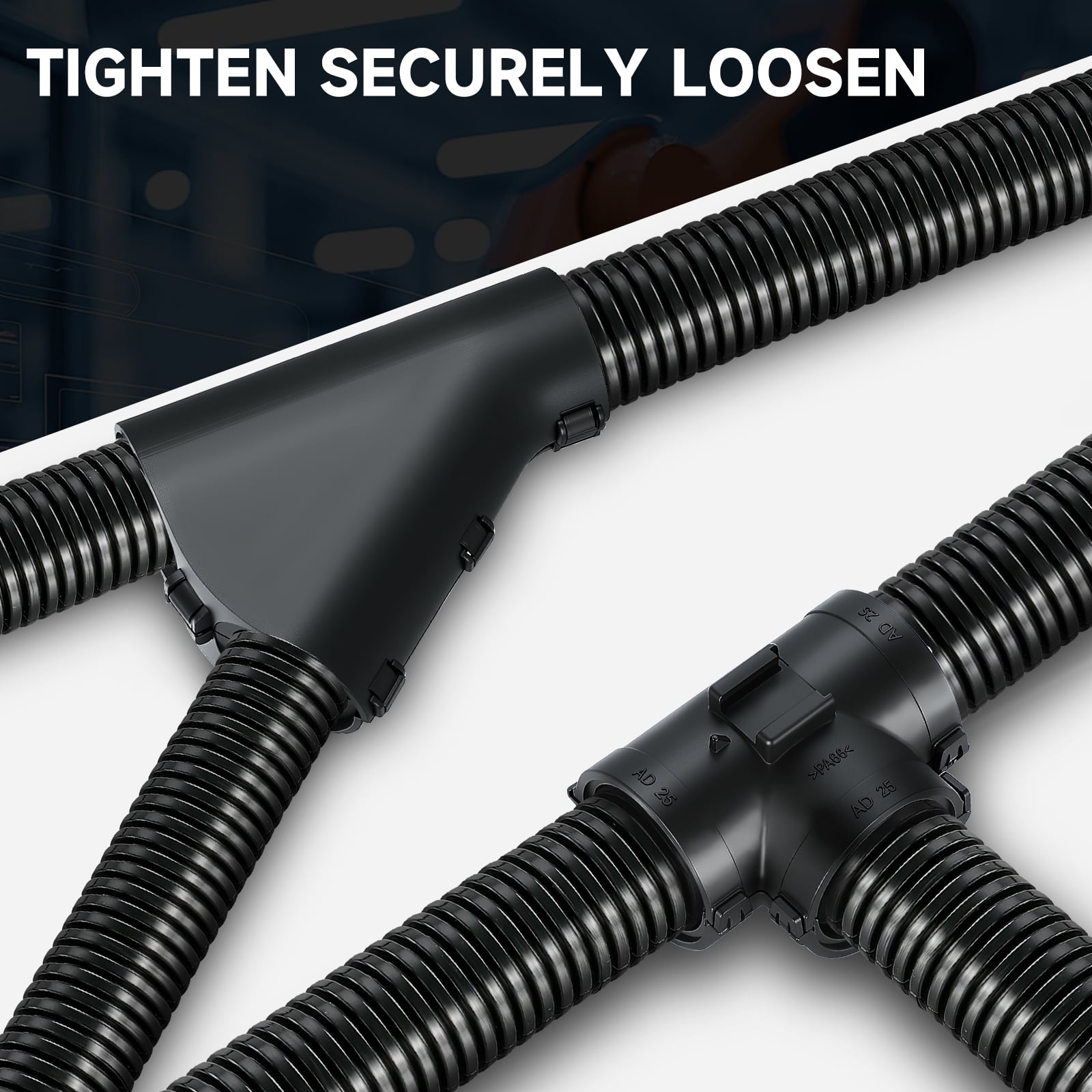 Bellows T Y-shaped Tee Joint Open Three-way Connector for Flexible Conduit