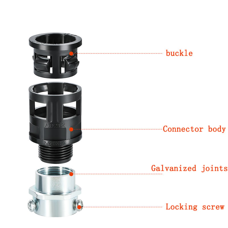 Electrical Conduit Butt Steel Tube Connector Flexible Plastic Conduit Pipe Gland