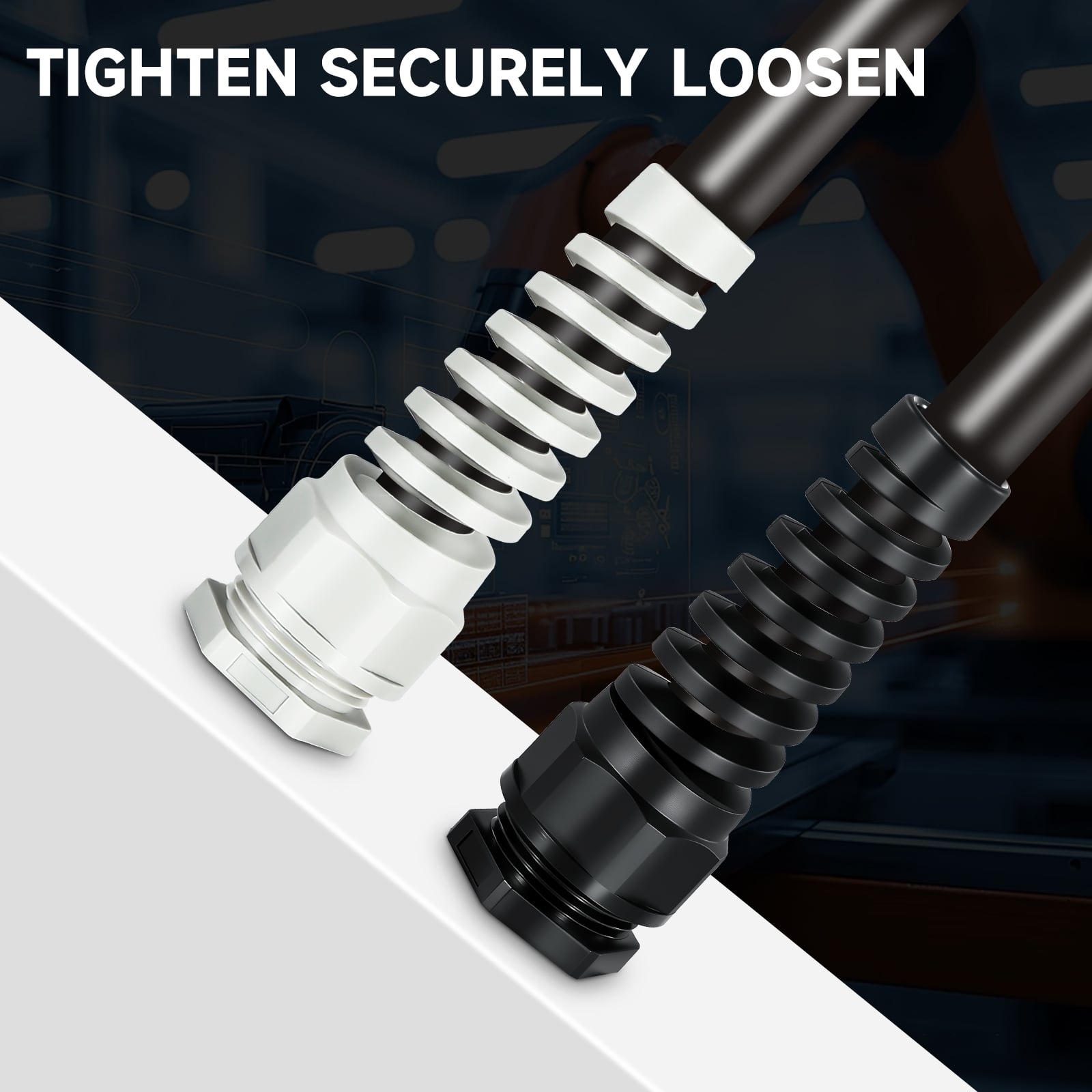 Electrical Nylon Strain Relief Thread Spiral Anti-bending Cable Gland
