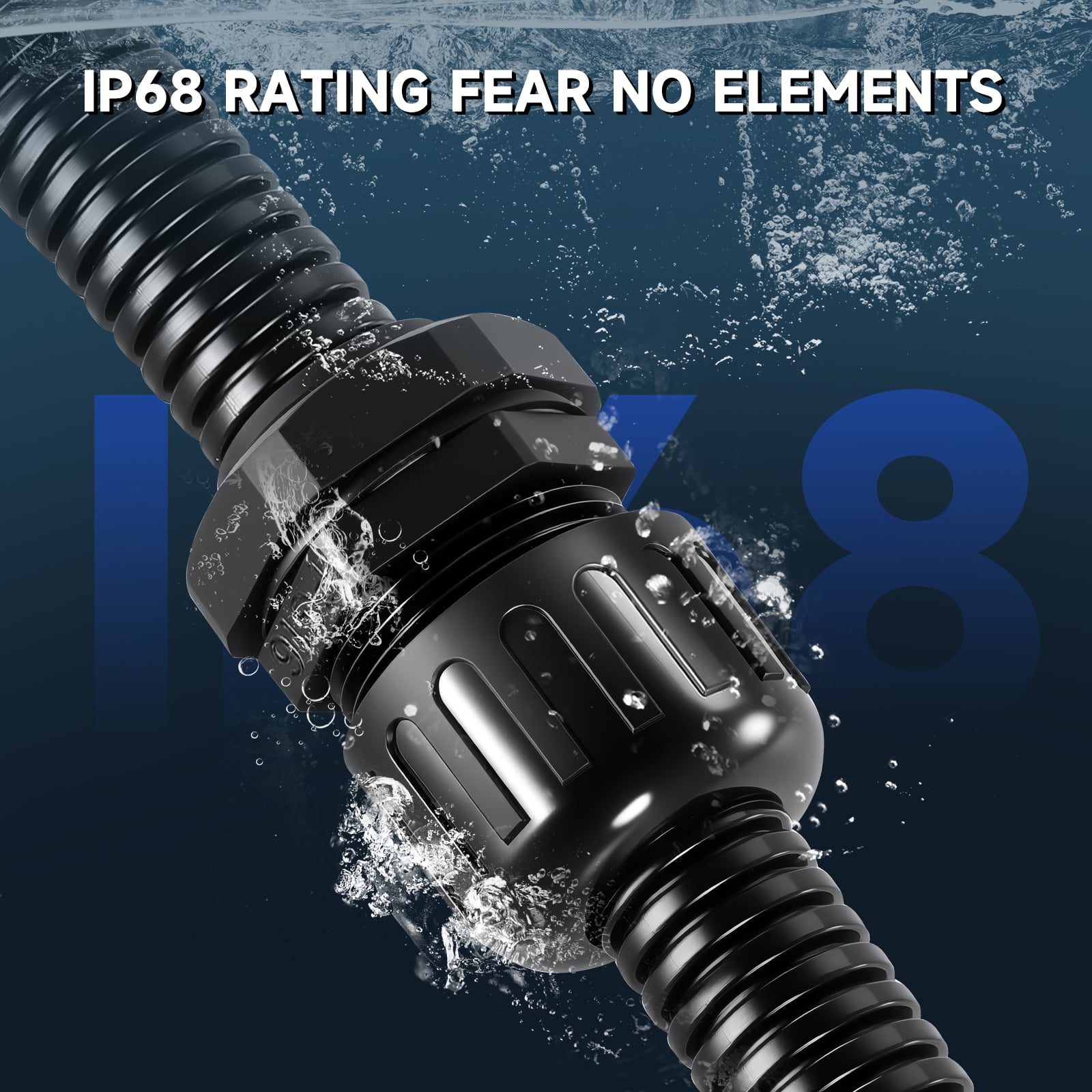 IP68 Waterproof Connector Nylon Joint Secure Fixing Pipe Clamps