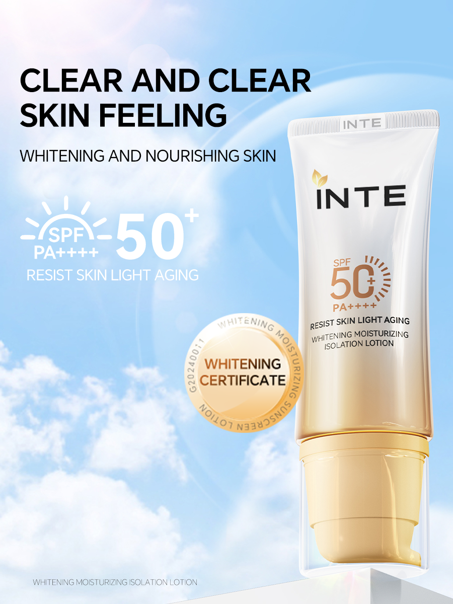 Valkaiseva ja kosteutta antava eristävä aurinkosuojalotion SPF50+ PA++++ | valkaiseva ja kosteutta antava kasvojen aurinkosuoja | OEM/ODM