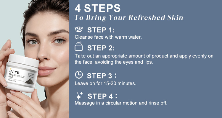 Dead Sea Mud Clay Mask | Deep Cleansing & Soothing Facial Mask | OEM/ODM supplier