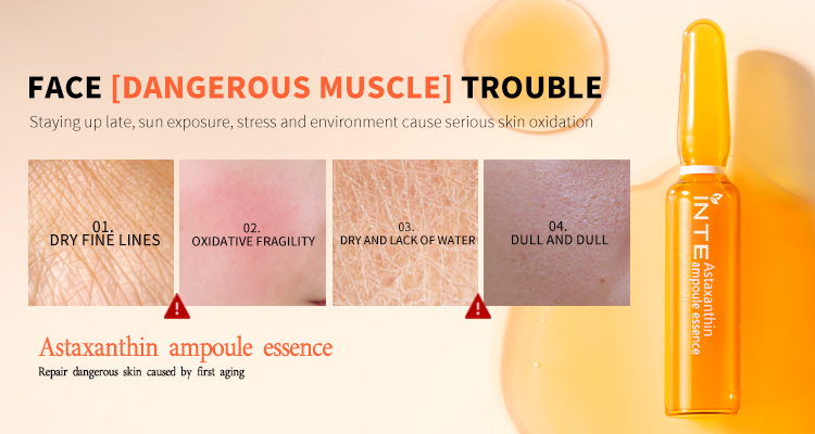 OEM astaxanthin ampoule essence private label antioxidant serum