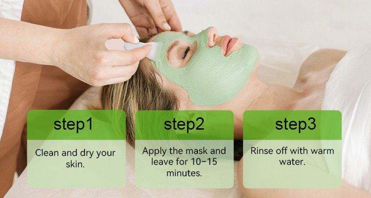 Green tea clay mask for deep cleansing and oil control OEM