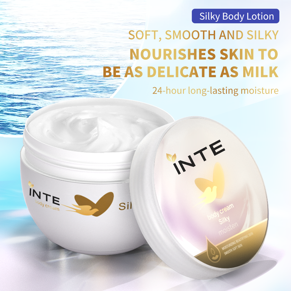 Silky Body Cream | 24H Hydrating Body Lotion with Ceramide & Hyaluronic Acid | OEM/ODM Body Care