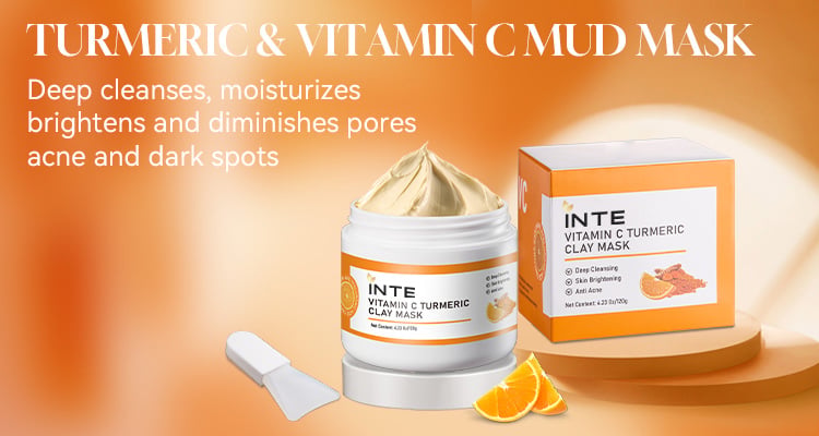 Vitamin C Turmeric Clay Mask – Brightening & Deep Cleansing Facial Mask | OEM/ODM factory